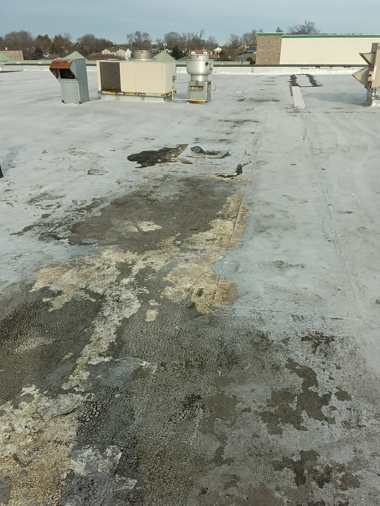 Commercial Flat Roof Repair in Lindenhurst, NY - before